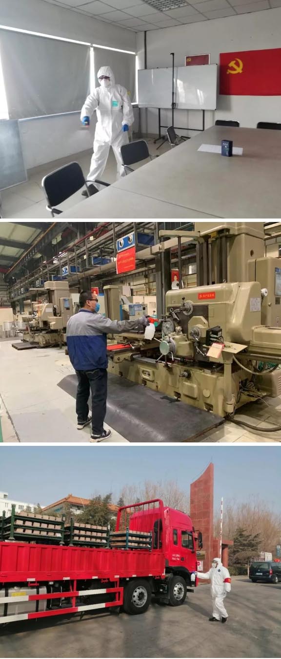 公共區(qū)域、生產車間：消毒、消毒、消毒